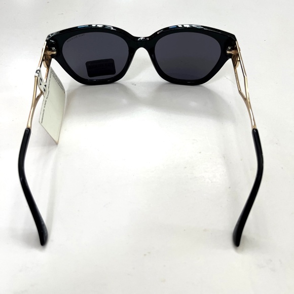 New Original TRUE RELIGION Cat Eye Sunglasses Black Acetate Gold Logo Classic main image 4